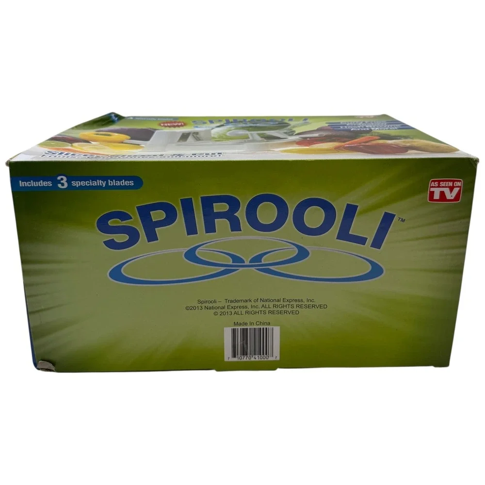 Spirooli Vegetable‎ Slicer Spiralizer 3 Blades White As Seen On TV 2013 Open Box